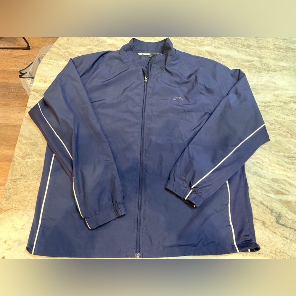 Champion Men’s Navy Blue Full Zip Athletic Track Jacket XL